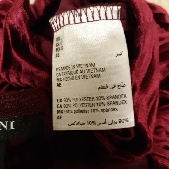 Alfani Long Sleeve Velvet Tunic Blouse Large - Picture 8 of 8